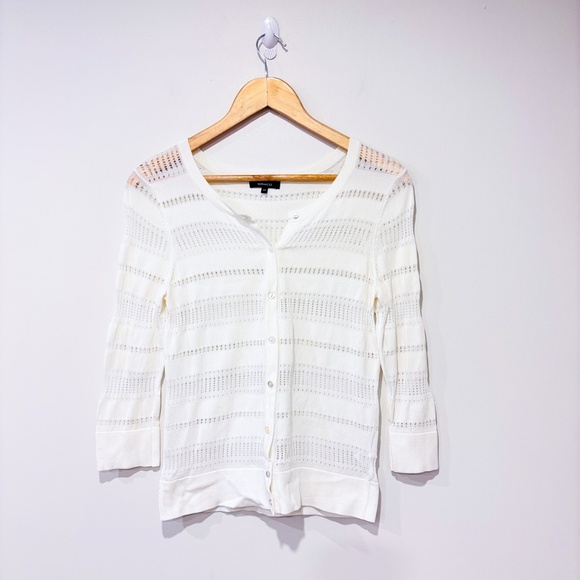 RW&CO. White mesh cardigan - Picture 1 of 8